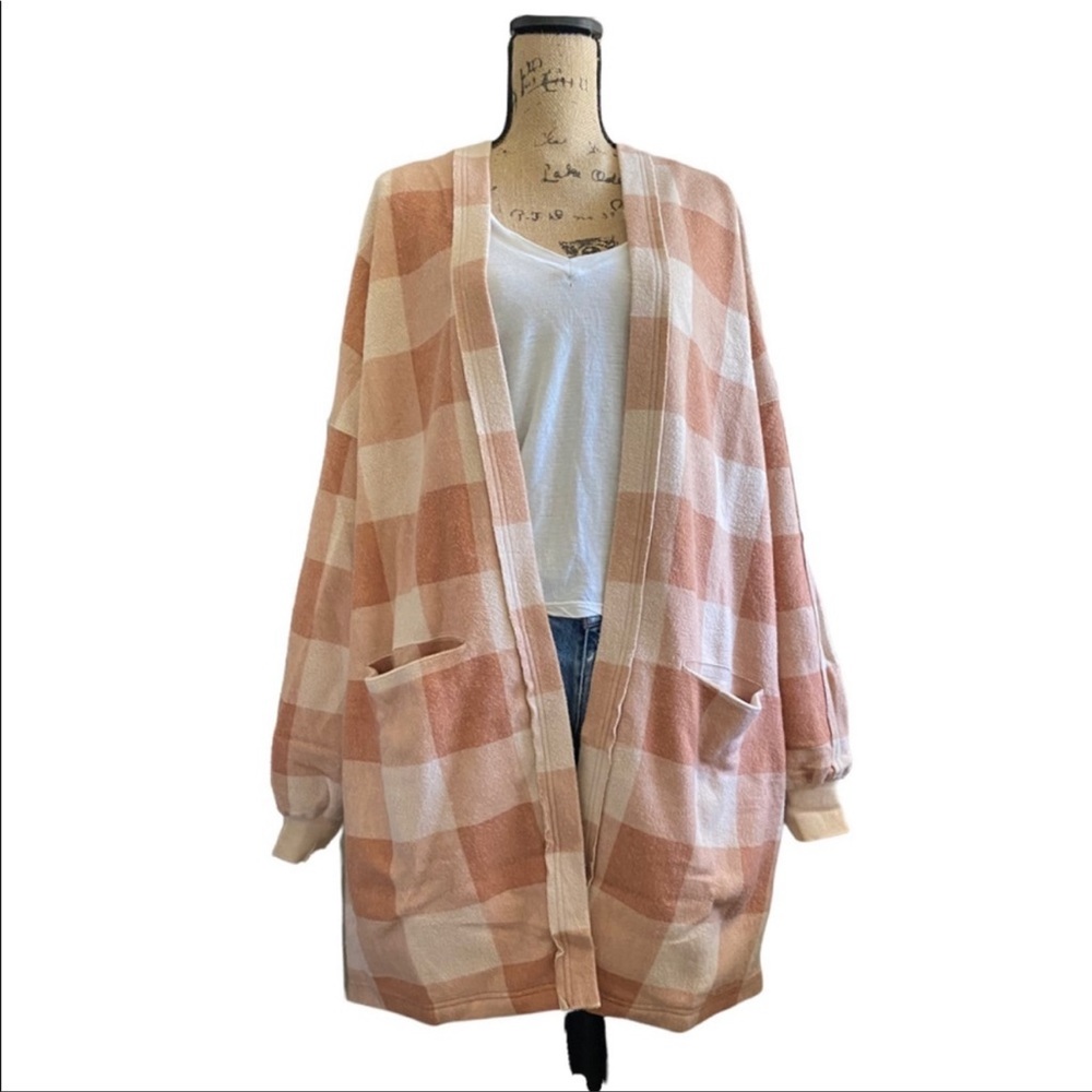 Free People | Benji Check Long Cardigan | Medium - Picture 8 of 16